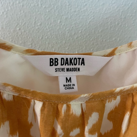 STEVE MADDEN BB DAKOTA Turtle Island maxi Dress In Yellow size 10 - Picture 5 of 10